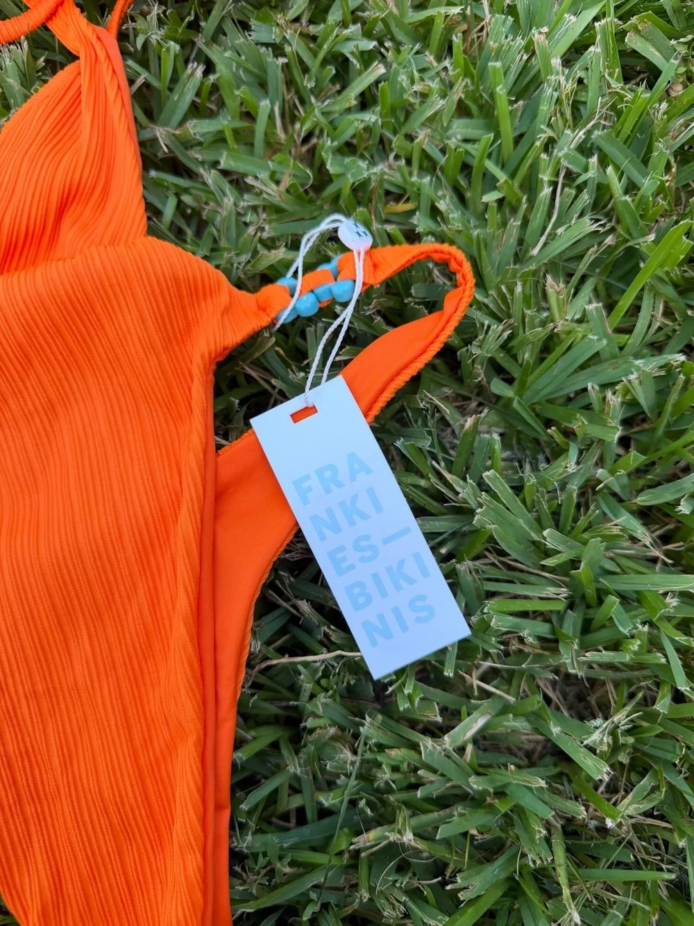 Frankies Bikinis April Plissé Monokini One Piece Papaya NWT Large $190